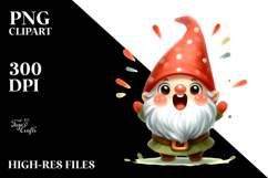 Excited Whimsical Gnome PNG Product Image 2