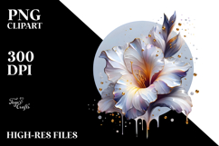 Abstract Glossy Gladiolus, Transparent PNG Product Image 2