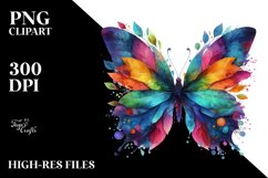 Abstract Vibrant Butterfly PNG Product Image 3