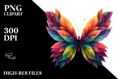 Abstract Vibrant Butterfly PNG Product Image 3