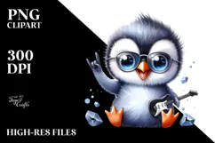 Cute Penguin with Rocker Look, High-Res PNG Product Image 2