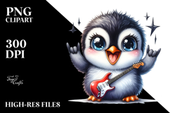 Cute Penguin with Rocker Look, High-Res PNG Product Image 2