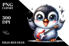 Cute Penguin with Rocker Look, High-Res PNG Product Image 2