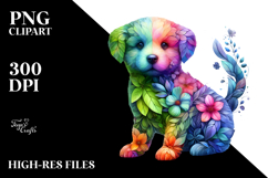 Vibrant Monkey made of Flowers PNG Product Image 2