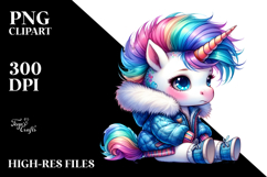 Vibrant Drawing Baby Unicorn PNG Product Image 2