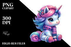 Vibrant Drawing Baby Unicorn PNG Product Image 2