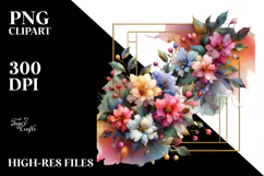Colorful Jasmine, White Background, Transparent PNG Product Image 2