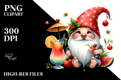 Whimsical Gnome Drinking Cocktail PNG Product Image 2