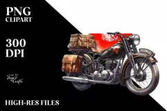 Vintage Motorcycle Oilish Clipart Product Image 3