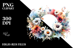 Colorful Abstract Horizontal Frame | Sublimation Clipart Product Image 2