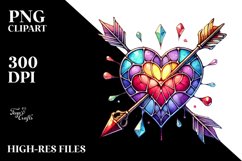 Stained Hearth Arrow PNG Product Image 2
