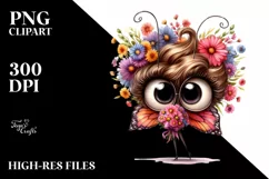 Expressive Butterfly and Flower | Watercolor Clipart Product Image 3