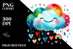 Simple Smiling Washed Cloud, PNG Product Image 2