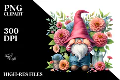 Gnome with Big Hat Watercolor PNG Product Image 2