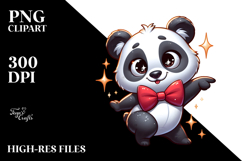 Sarcastic Panda with Bow Tie, Vector Art Product Image 2