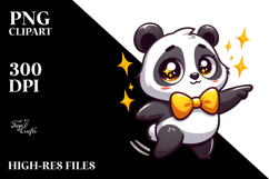Sarcastic Panda with Bow Tie, Vector Art Product Image 2