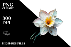 Daffodil with Metalic Insertions, PNG Product Image 2
