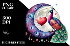 Colorful Boho Peacock Holding Heart Product Image 2
