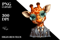 Cute Funny Retro Giraffe | Sublimation Clipart Product Image 2