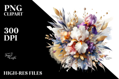 Colorful Abstract Bouquet with Iris | Sticker Product Image 2