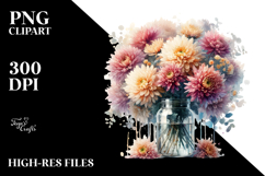 Abstract Jar Chrysanthemum | Clipart Product Image 2