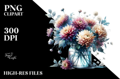 Abstract Jar Chrysanthemum | Clipart Product Image 2