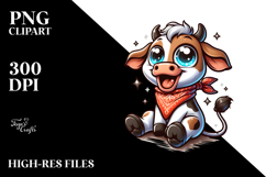 Joyful Cow with Bandana, Vector Art Product Image 2