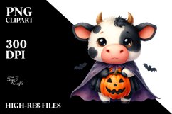 Cute Cow Halloween Suit Clipart Product Image 3