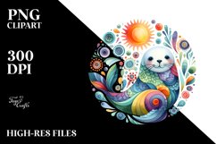 Colorful Whimsical Seal | Clipart Product Image 1