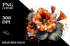 Shiny Nasturtium | Sublimation | Clipart Product Image 1