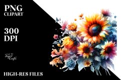Vibrant Sunflower Abstract | Clipart Product Image 1