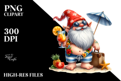 Whimsical Gnome Drinking Cocktail PNG Product Image 2