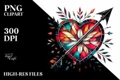 Simple Washed Watercolor Heart PNG Product Image 2