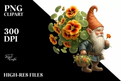 Detailed Digital Painting Small Gnome Clipart Product Image 1