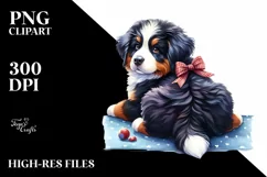 Bernese Mountain Dog from Behind, PNG Product Image 1