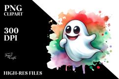 Funny Phantom Watercolor PNG Product Image 2