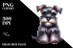Adorable Miniature Schnauzer, PNG Product Image 2