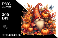 Vibrant Autumn Gnome PNG Product Image 2