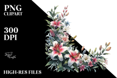 Vibrant Floral Frame Lily | Clipart Product Image 2