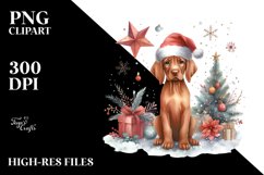 Christmas Vizsla PNG Product Image 3