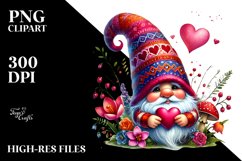 Detailed Valentines Gnome Hat PNG Product Image 2