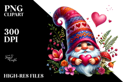 Detailed Valentines Gnome PNG Product Image 2