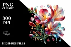 Glossy Freesia | Sublimation | Clipart Product Image 3