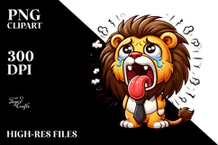 Despairing Lion with Bow Tie PNG Product Image 2