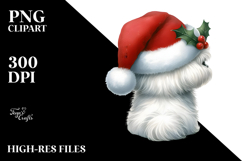 Watercolor Maltese with Santa Hat Product Image 2