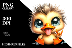 Energetic Duck with Rocker Look, High-Res PNG Product Image 2
