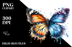Butterfly with Splashes, Transparent PNG Product Image 2