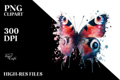 Grunge Butterfly, Transparent PNG Product Image 2