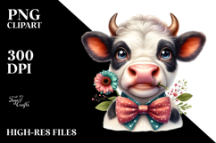 Expressive Cow with Contempt, Transparent PNG Product Image 2