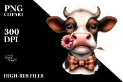 Expressive Cow with Contempt, Transparent PNG Product Image 2
